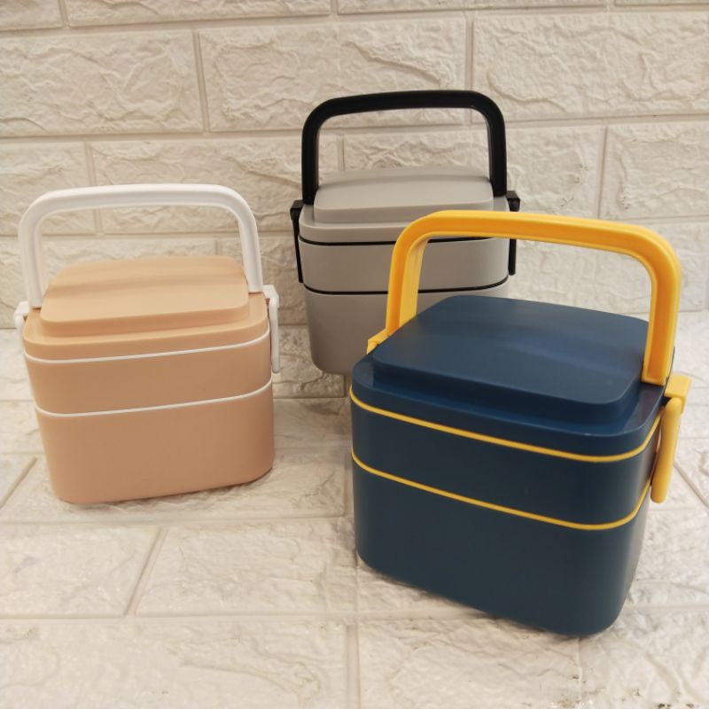 Tempat makan Susun Portable Tempat Makan Set Kotak Makan Siang Tempat Makan Bento Multifungsi