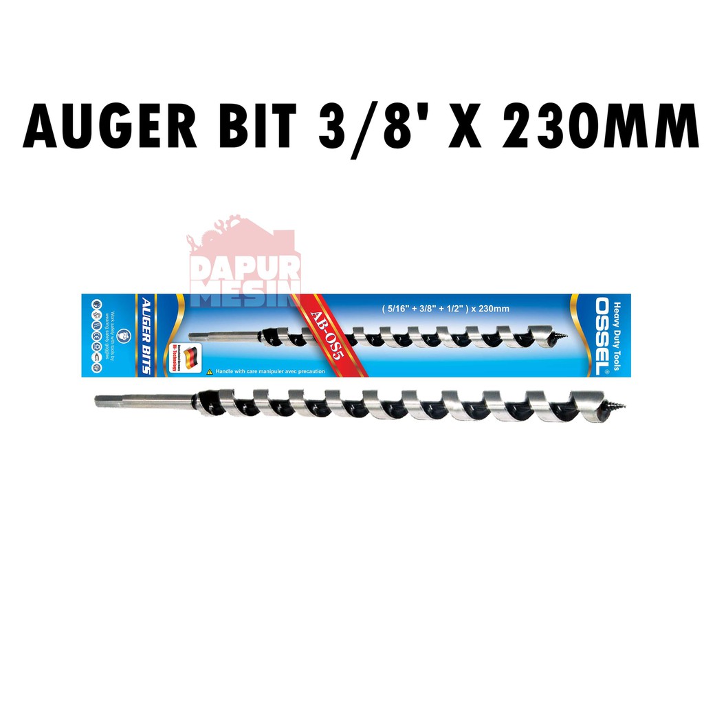 AUGER BIT 3/8' X 230MM OSSEL