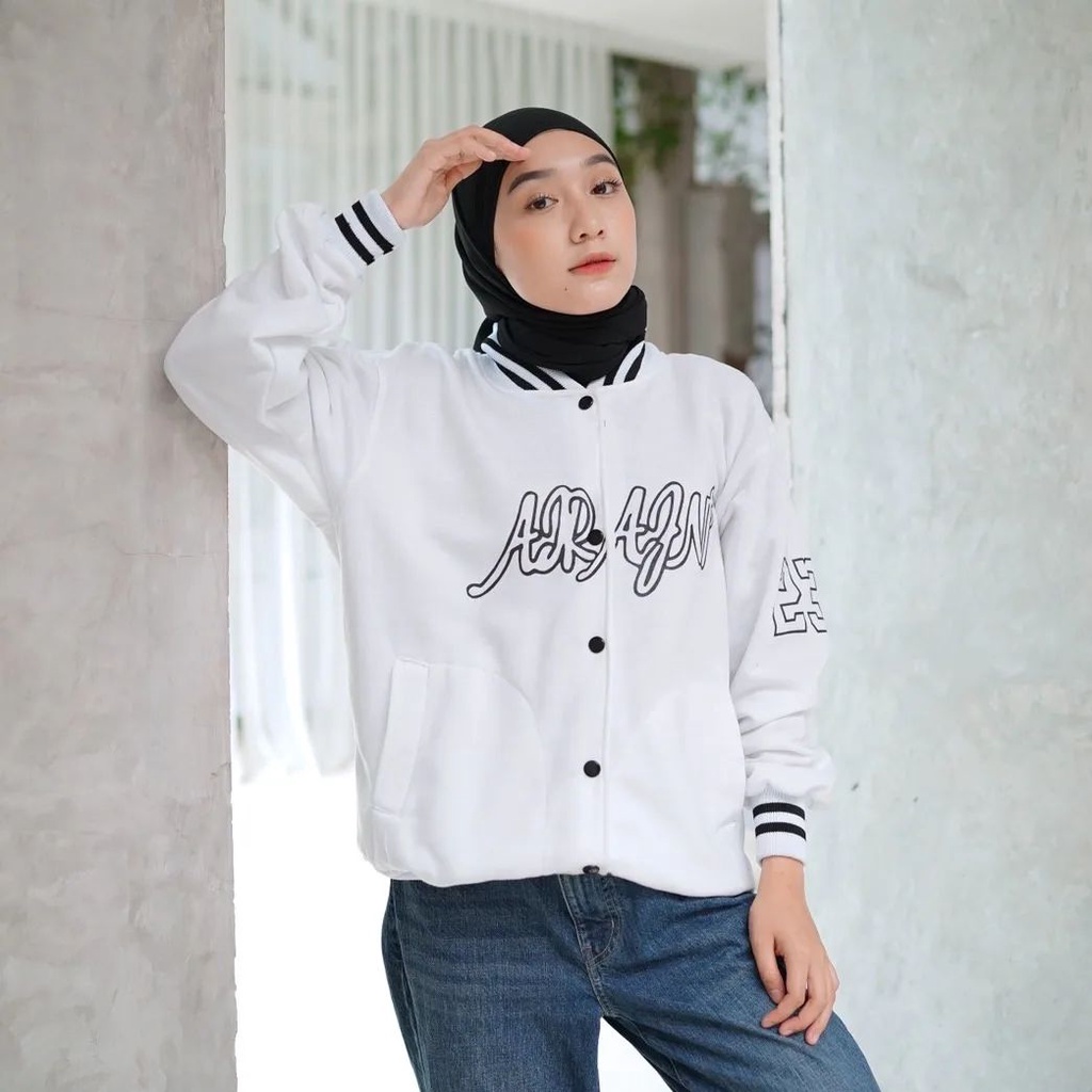 Jaket Baseball Base Ball ARAJNP bisa utnuk Wanita/Pria