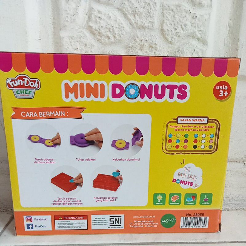 28056 - Mainan Plastisin Malam Fundoh Tema Mini Donuts Fun-Doh Donat 28056