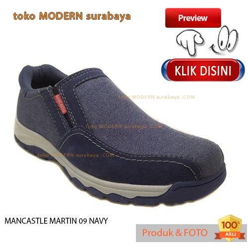 Sepatu pria sepatu casual slip on MANCASTLE MARTIN 09 NAVY