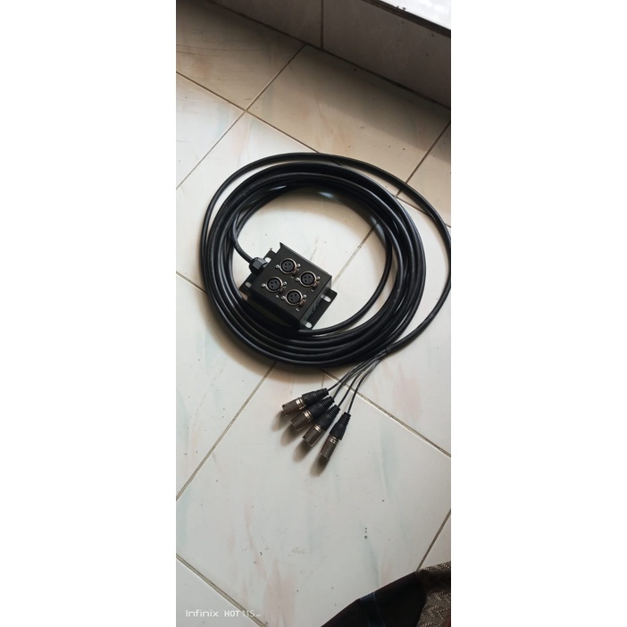 kabel snake BMA 4 chanel panjang 30m lengkap dengan jack dan box