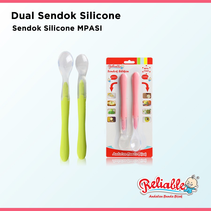 [Brilliantbaby] Reliable Sendok Silikon 2 pcs