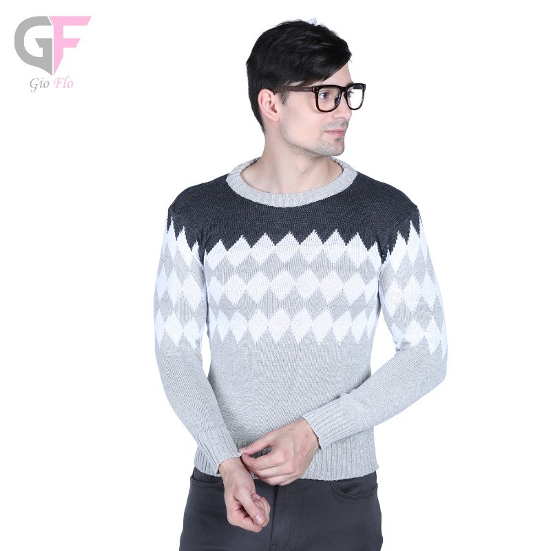 GIOFLO Baju Hangat Sweater Keren Pria Terbaru Kombinasi Warna / SWE 646