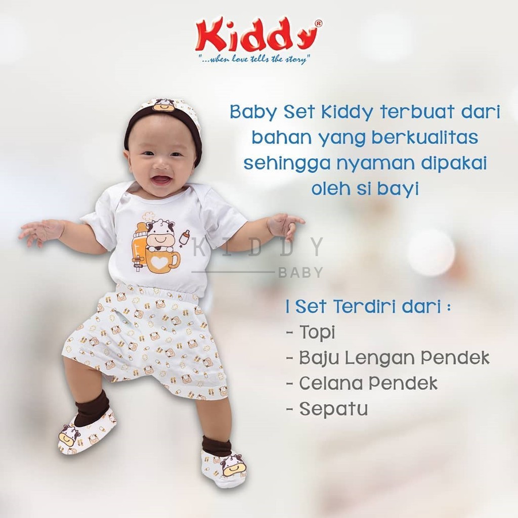 Kiddy Baby Set 11148 (Topi,Baju,Celana dan Sepatu) - Baby Gift Set - Cocok Untuk Kado Bayi