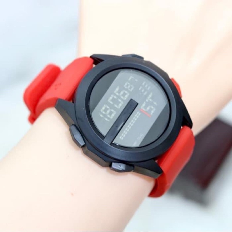 Cod Jam Tangan Pria Quicksilver Digital Karet Strap Rubber Dikirim Jakarta M154