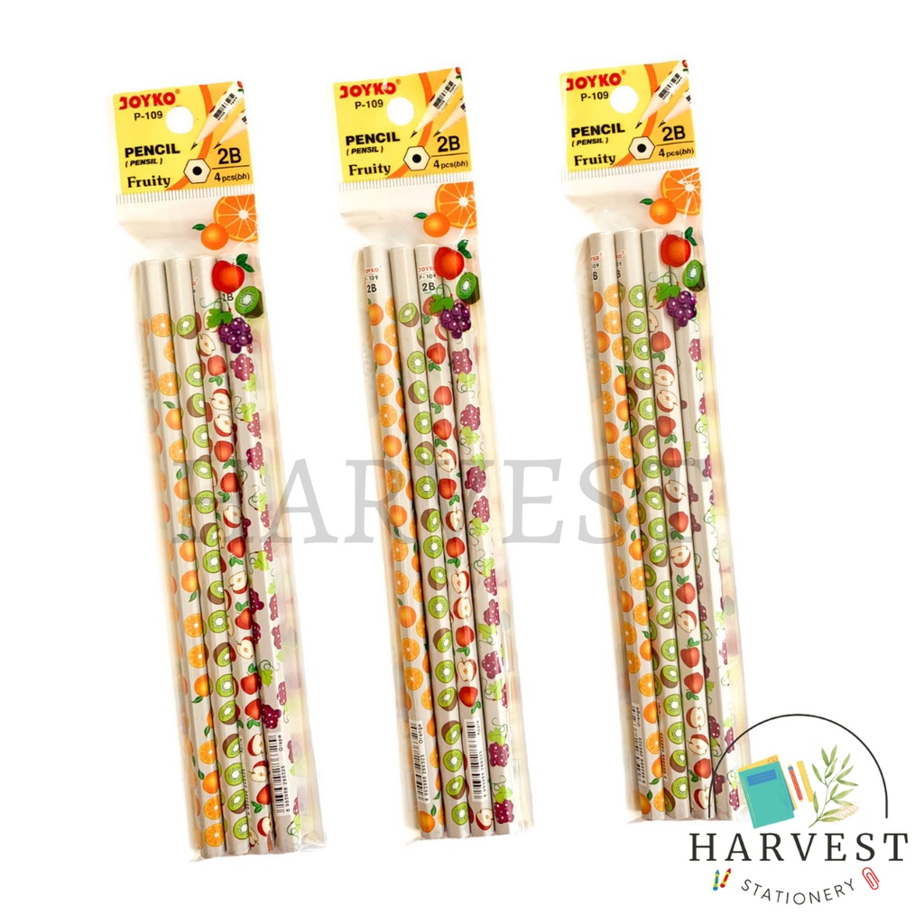 

JOYKO P-109 Pensil Motif Fruity Buah / Pensil Motif Anak 1 Pack ( 4 PCS )