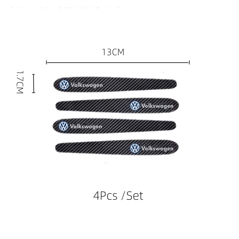 Volkswagen 8Pcs Stiker Pelindung Handle Pintu Mobil Bahan Carbon Fiber Untuk Polo Golf Scirocco Passat Beetle mk3 mk6 mk7 B5 B6 B7 CC B8 T5