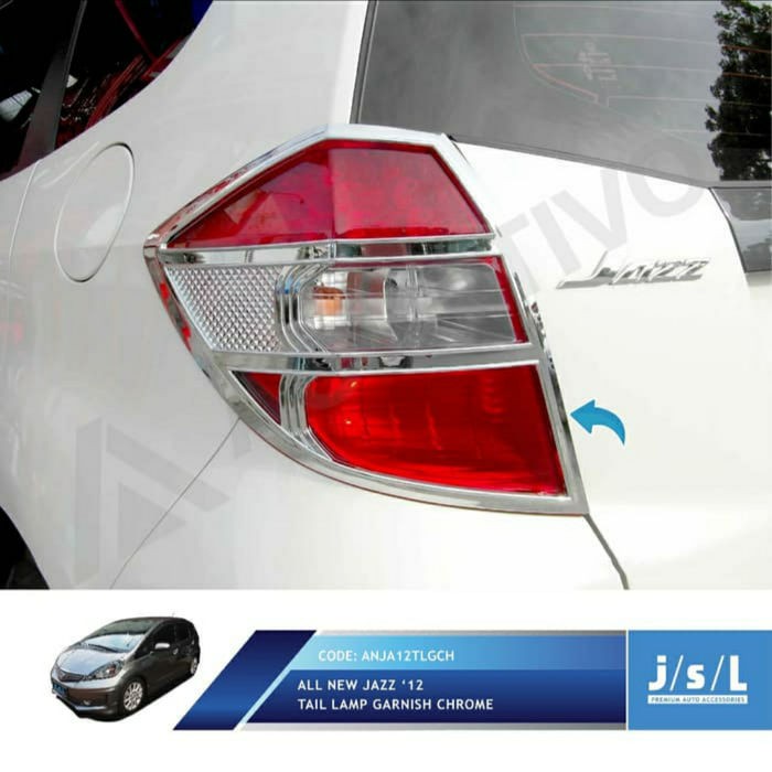 Garnis Lampu Belakang All New Jazz 2008-2013 Chrome Tipe S