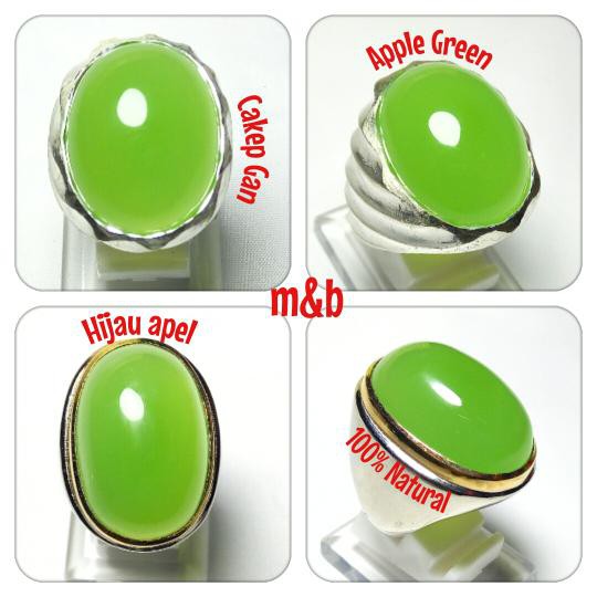 CINCIN APPLE GREEN CHALCEDONY SUPER ISTIMEWA. INI BUKAN ANGGUR IJO PACITAN !!