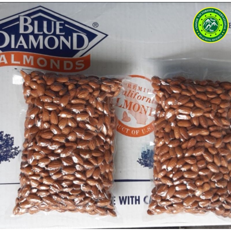 

kacang almond mentah atau raw almond merek blue diamond 1kg