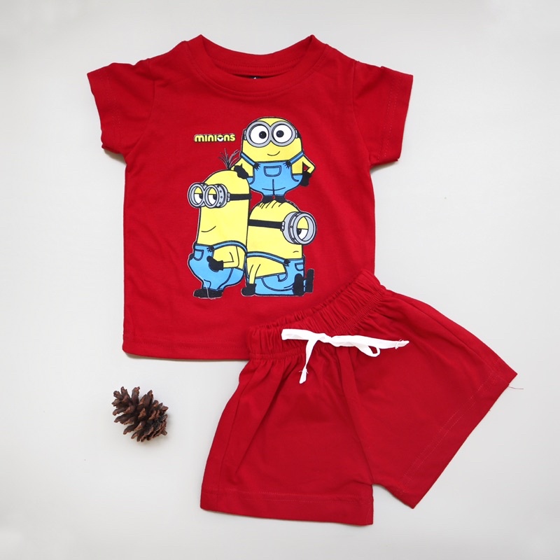 MINIONS DAILY SET Setelan Harian Anak Gambar Kartun Minion