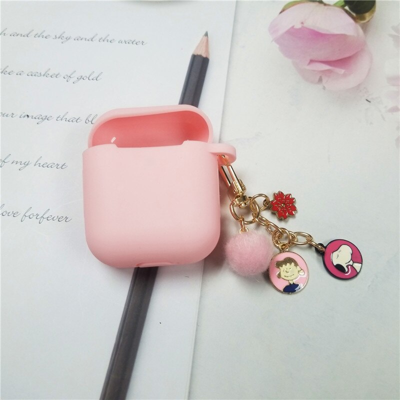 Case Kompatibel Untuk Airpod Pro Case air Pods2 1mewah Gadis Ornamen Keyring Silikon Headphone Case