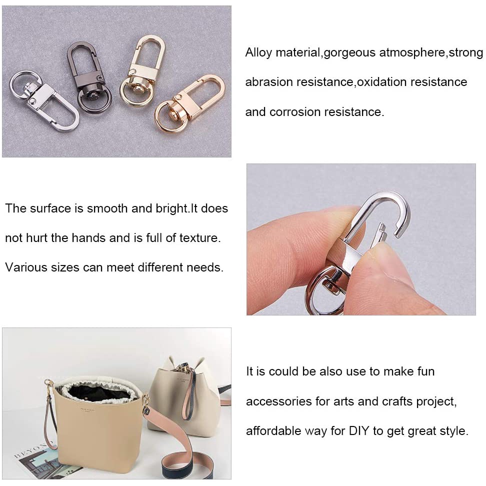 10Pcs DIY Zinc Alloy Key Chains Hook Buckle For Clothing and Luggage Chain