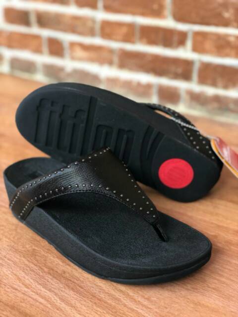 Sandal Jepit Wanita Fitflop Biker Flip / FITFLOP JEPIT KULIT / FITFLOP LEATHER FLIP WOMEN