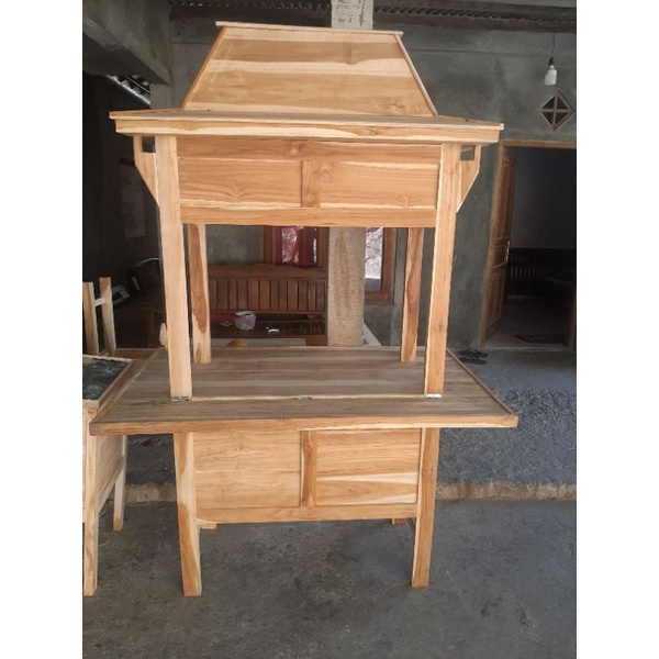 gerobak angkringan mini joglo jati jawa