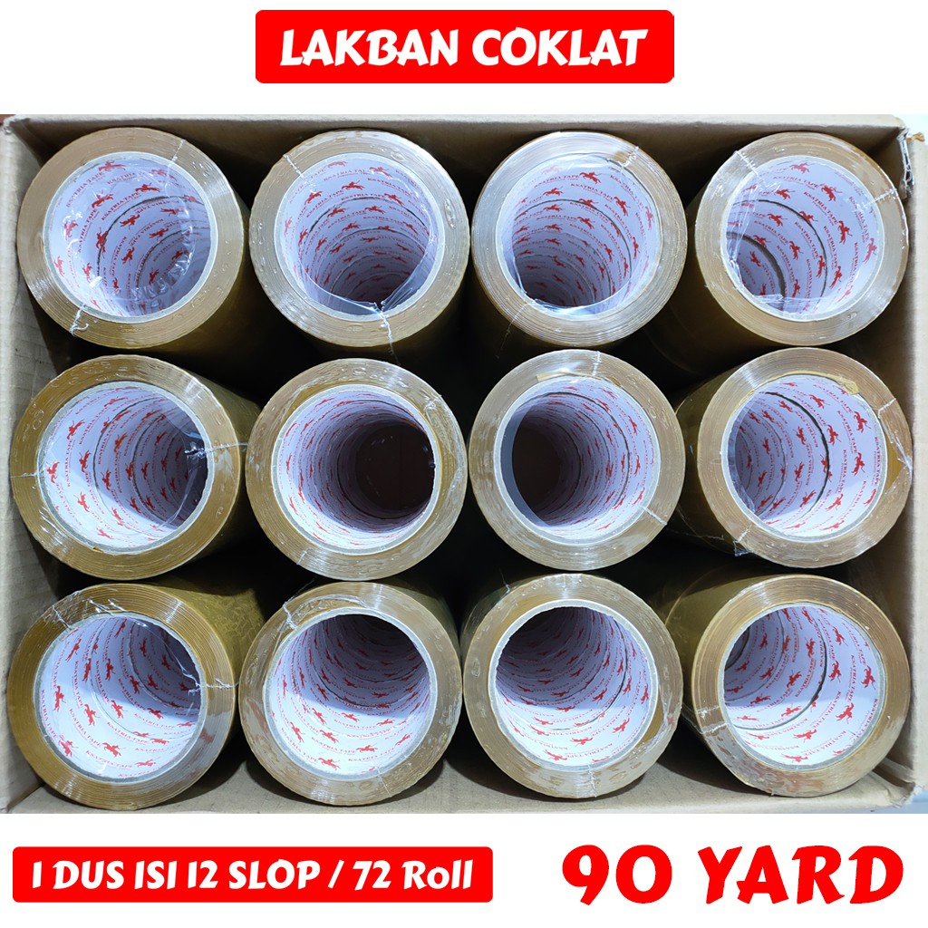 

Lakban OPP Tape / Lakban Coklat KSATRIA Tape 90 Yard (1 Dus)
