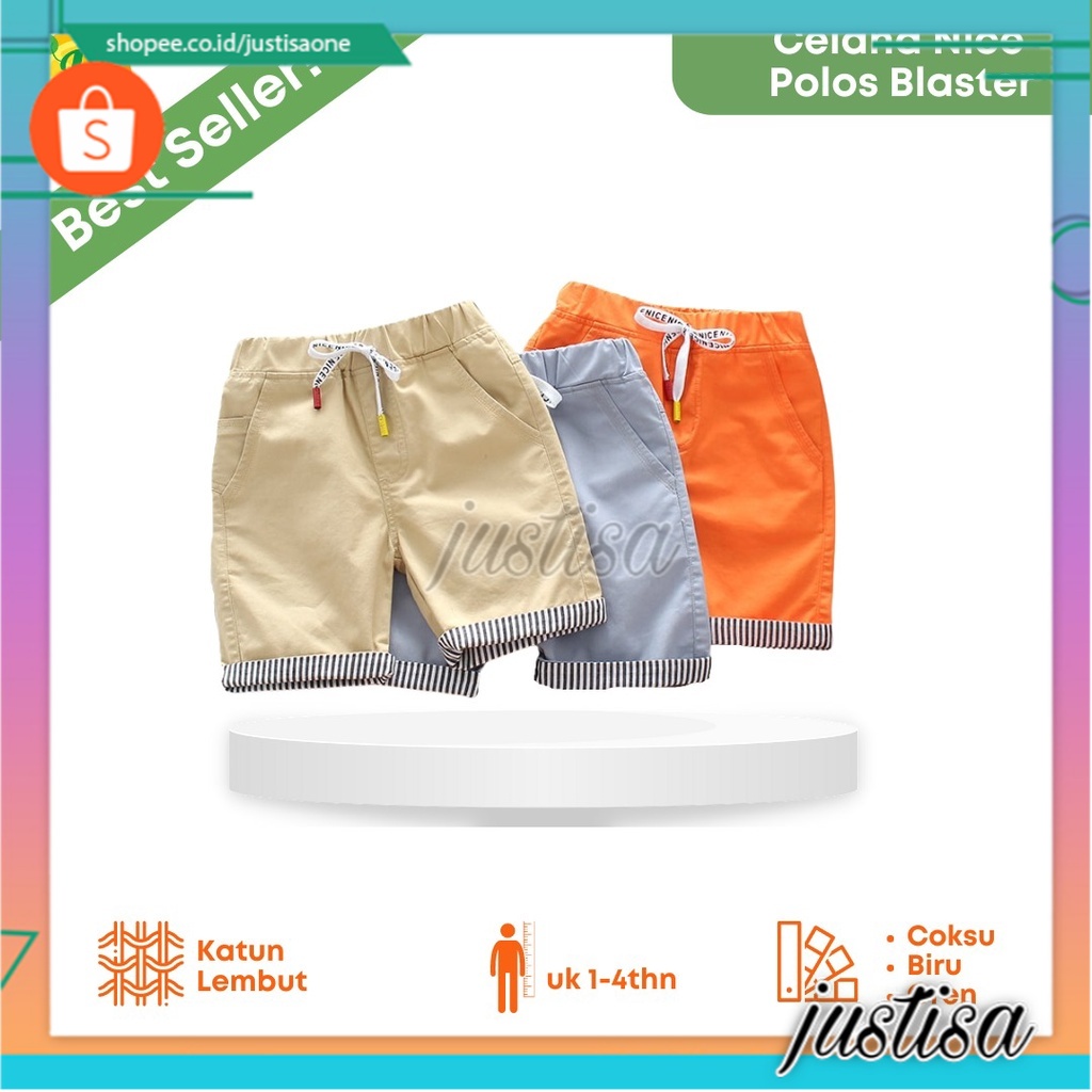 Promo !! Celana pendek anak cowok / Celana anak laki - laki / Celana nice polos blaster ukuran 1-4thn