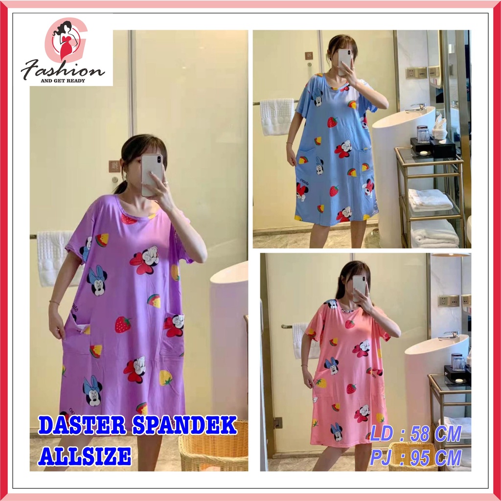 DASTER SPANDEK IMPORT / BAJU TIDUR SPANDEK FIT TO XL