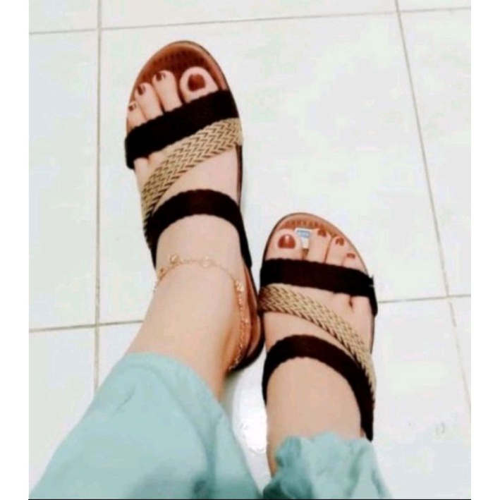 Sandal ADESA slempang wanita flatshoes Turki
