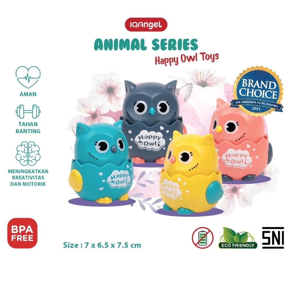 Mainan Anak - IQAngel Happy Owl Toys / Mainan Edukasi Anak Bayi Burung Hantu