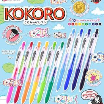

Pulpen Gel Warna Kokoro 0.5mm Zebra ORI TERBAIK