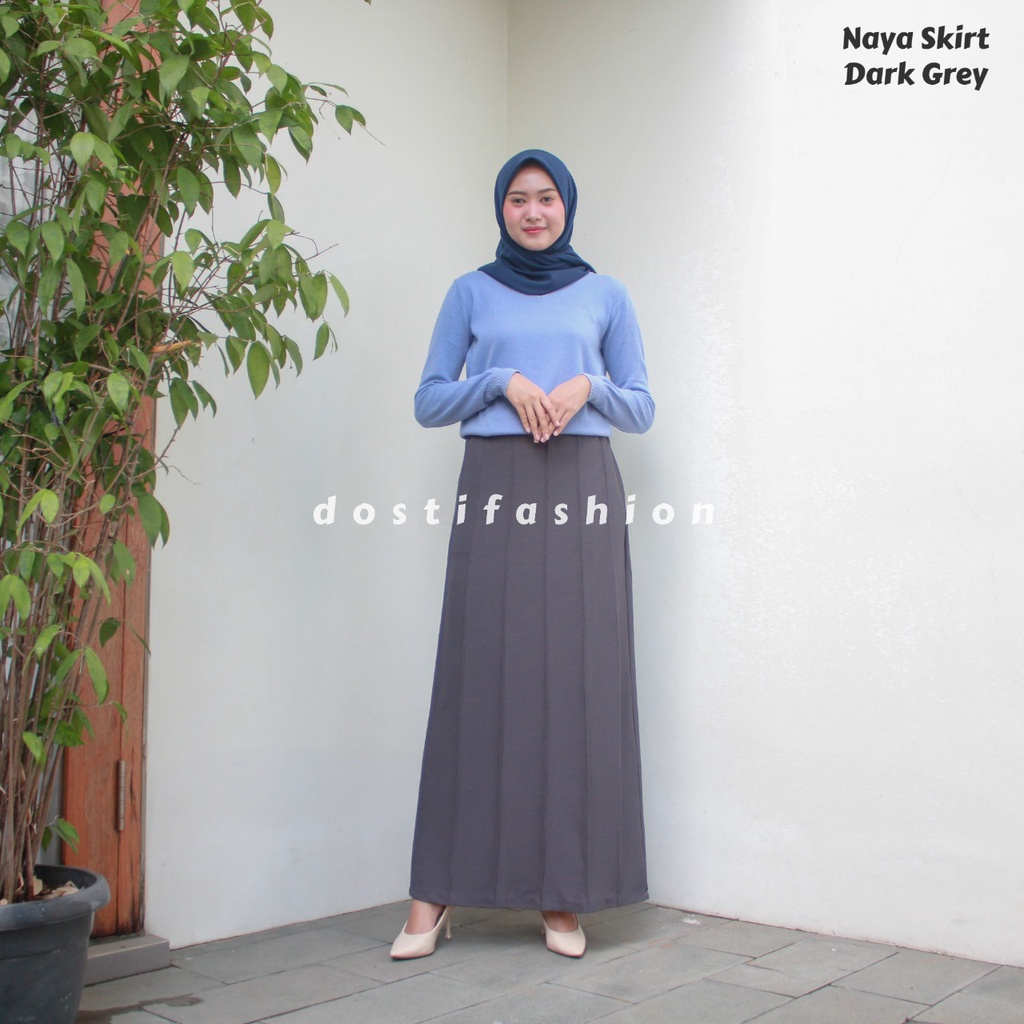 Dostifashion Naya Span  / Rok Kerja Hitam / Rok Kuliah Hitam / Rok Kantor / Rok Span Hitam  /  Rok Lurus-6