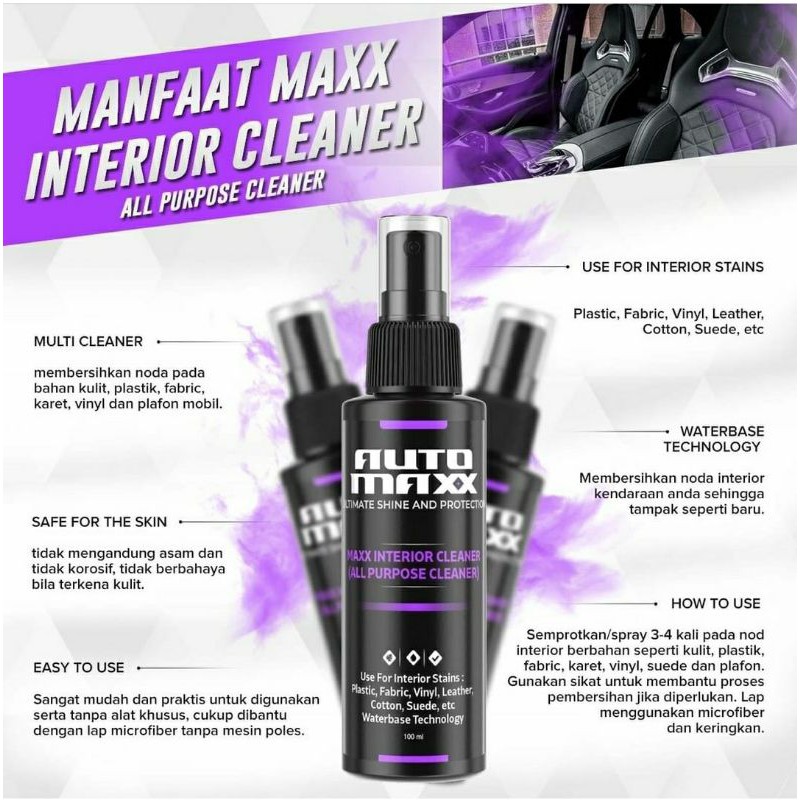 AUTO MAXX FUSHION PRO MAXX INTERIOR CLEANER PEMBERSIH NODA INTERIOR MOBIL INTERIOR POLISH CAR POLISH