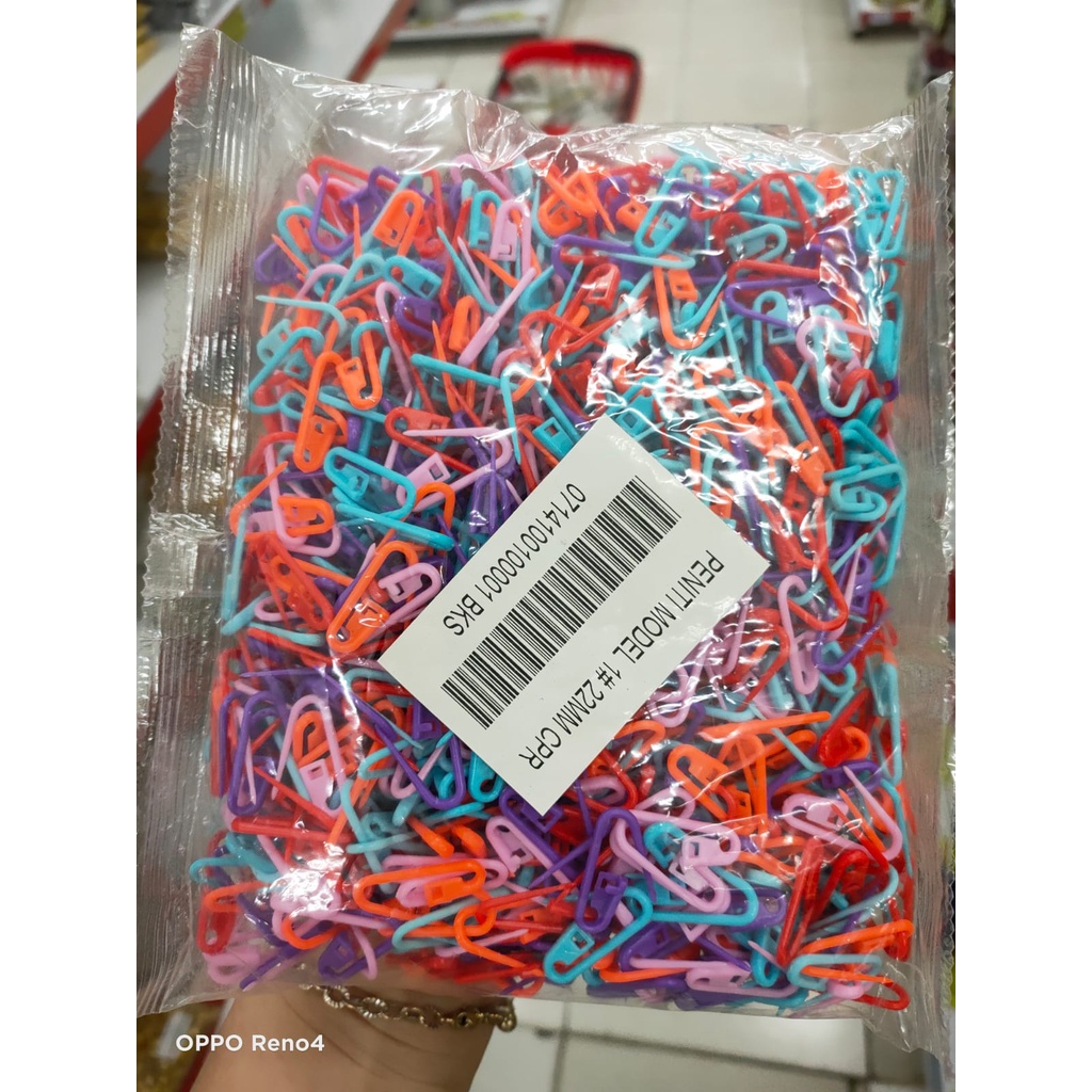 PENITI PLASTIK WARNA WARNI / LOCKING STITCH MARKER / PENITI PENANDA RAJUTAN / VARIASI PENITI MODEL 1# 22MM