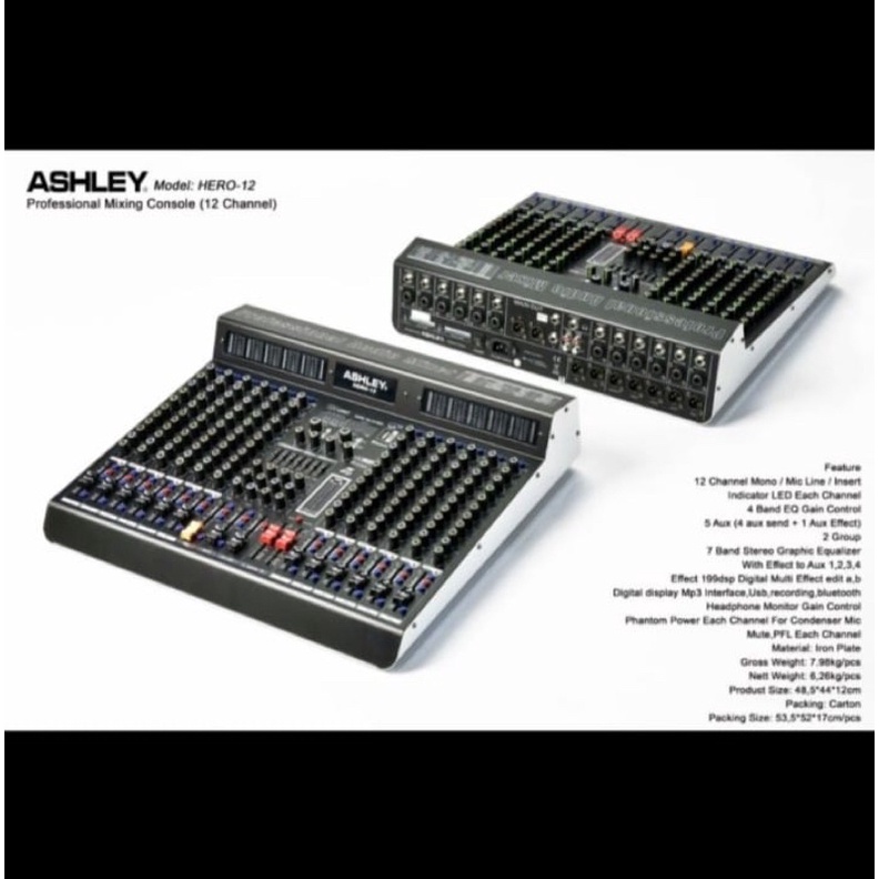 Mixer audio ashley hero12 hero 12 original ashley