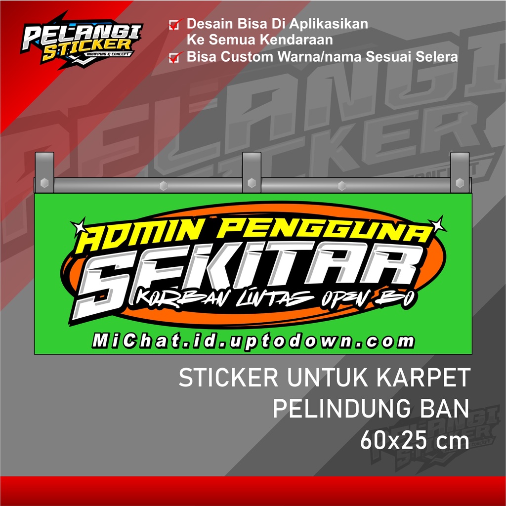 Stiker Karpet Belakang Truk Stiker Kepet Karpet Belakang Stiker Variasi Truck 5 truk 60x25cm printin