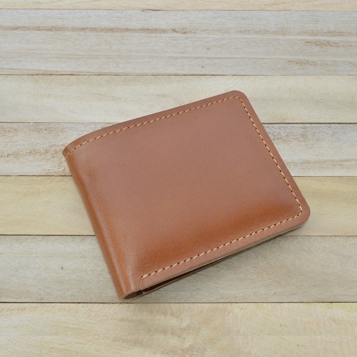 dompet pria kulit sapi asli warna tan type 2 | bifold wallet