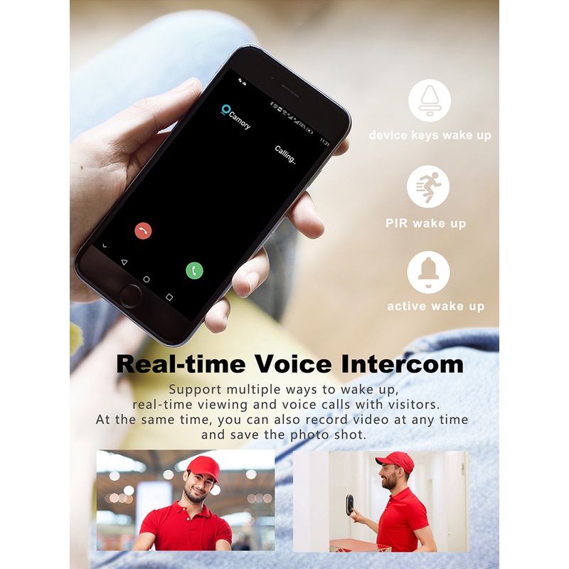 Bel Rumah Dengan Kamera Tuya Waterproof Smart Doorbell Door Bell With Camera Wifi Interkom Speaker