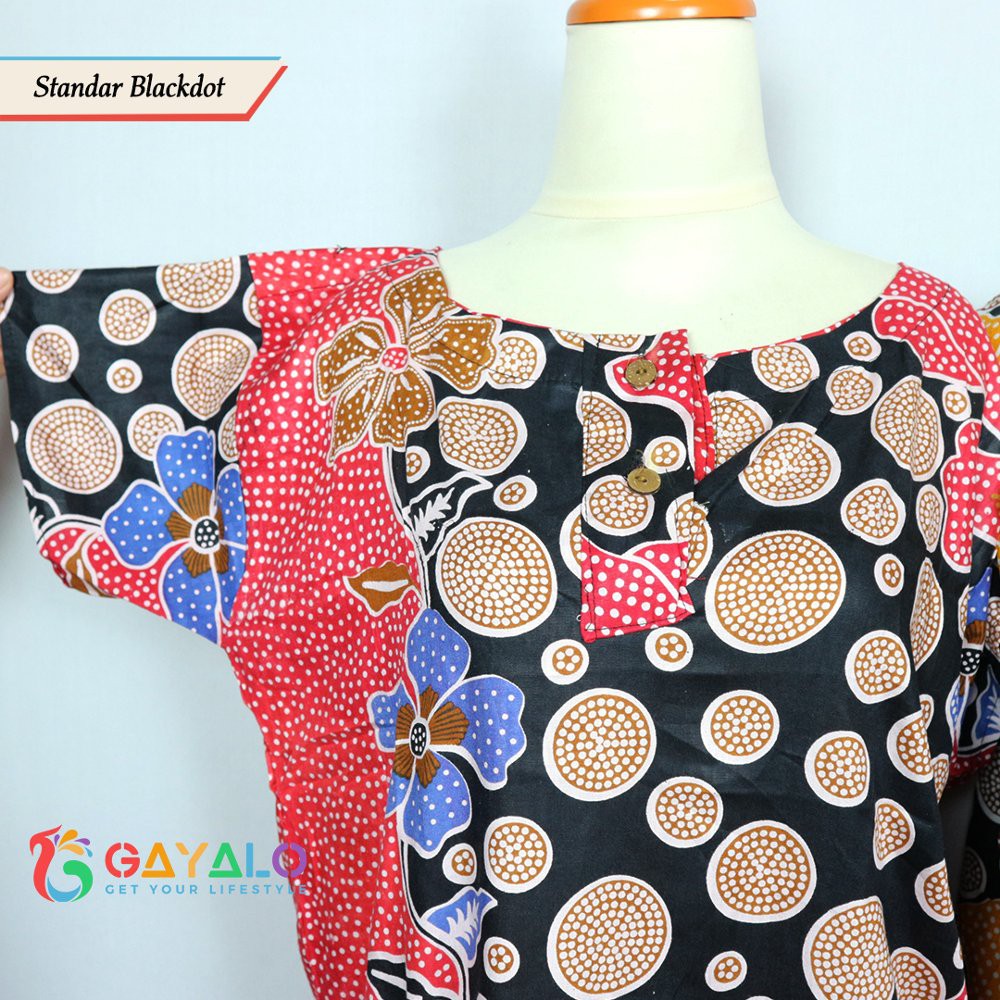TERLARIS Daster Standar Blackdot - Daster Hamil - Grosir Daster Murah - Baju Tidur - Daster Lengan