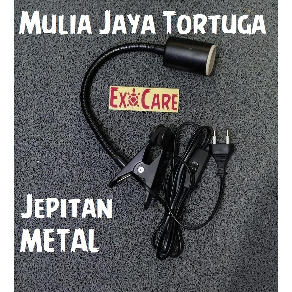 Lampu Jepit 30cm Metal Premium EXOCARE Fitting Lampu Reptil Sulcata Aldabra Iguana Bearded Dragon
