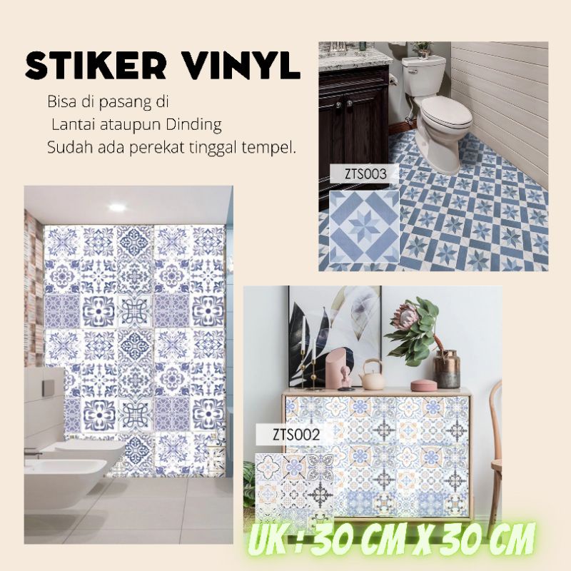 FLOORING STIKER VINYL KERAMIK LANTAI STICKER VINIL PEREKAT 30cm x 30cm