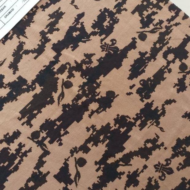 Jual Kain Loreng Digital Pramuka PE Polyester 30sk Single Knit