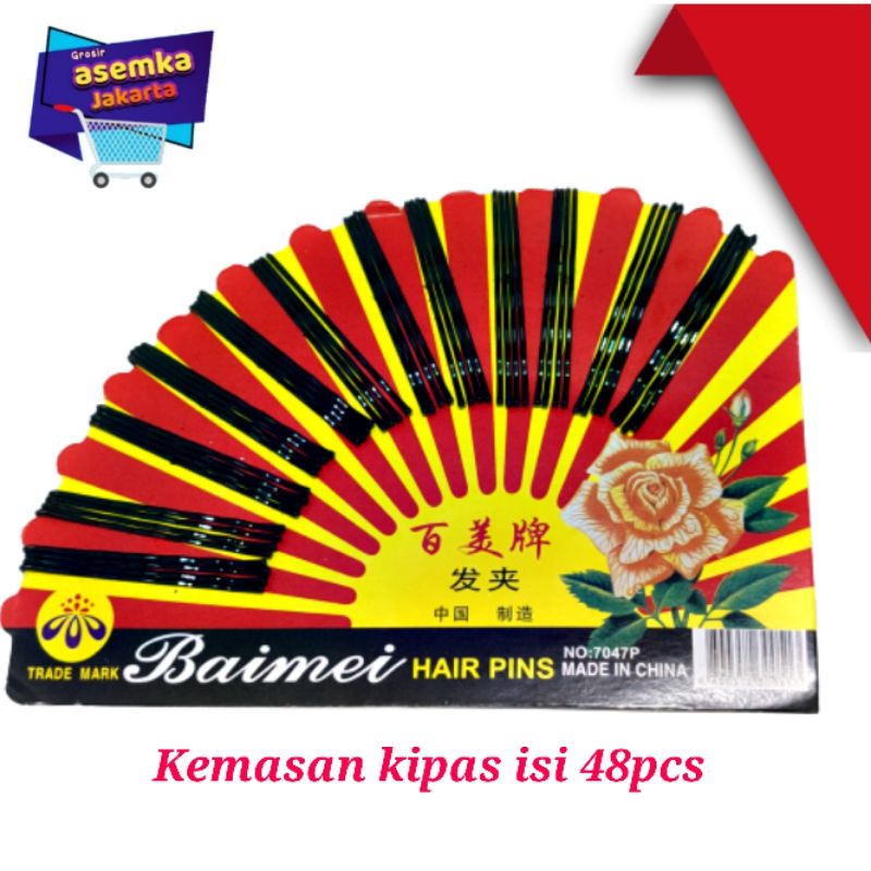 Hair pins Slip lidi jepit sanggul Kemasan Kipas grosir