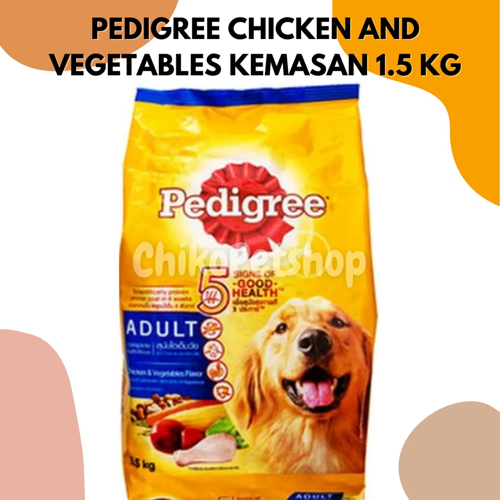 PEDIGREE® ADULT BEEF AND VEGETABLES 1.5 Kg Makanan Anjing