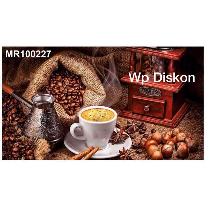 Wallpaper Dinding 3D Mural Photowall Dinding Cafe Coffe Wd676538