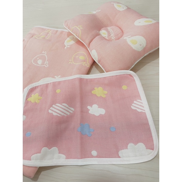 Ecobaby Bundling Selimut Kecil + Bantal Peang + handuk Kecil Giftset Hadiah untuk ibu dan bayi