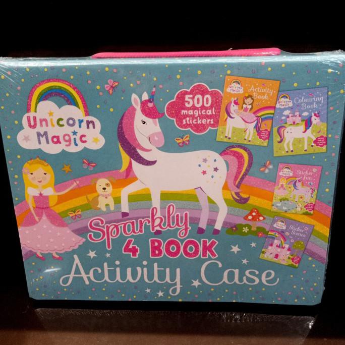 

Unicorn Magic Sparkly 4 Book Activity Case Box