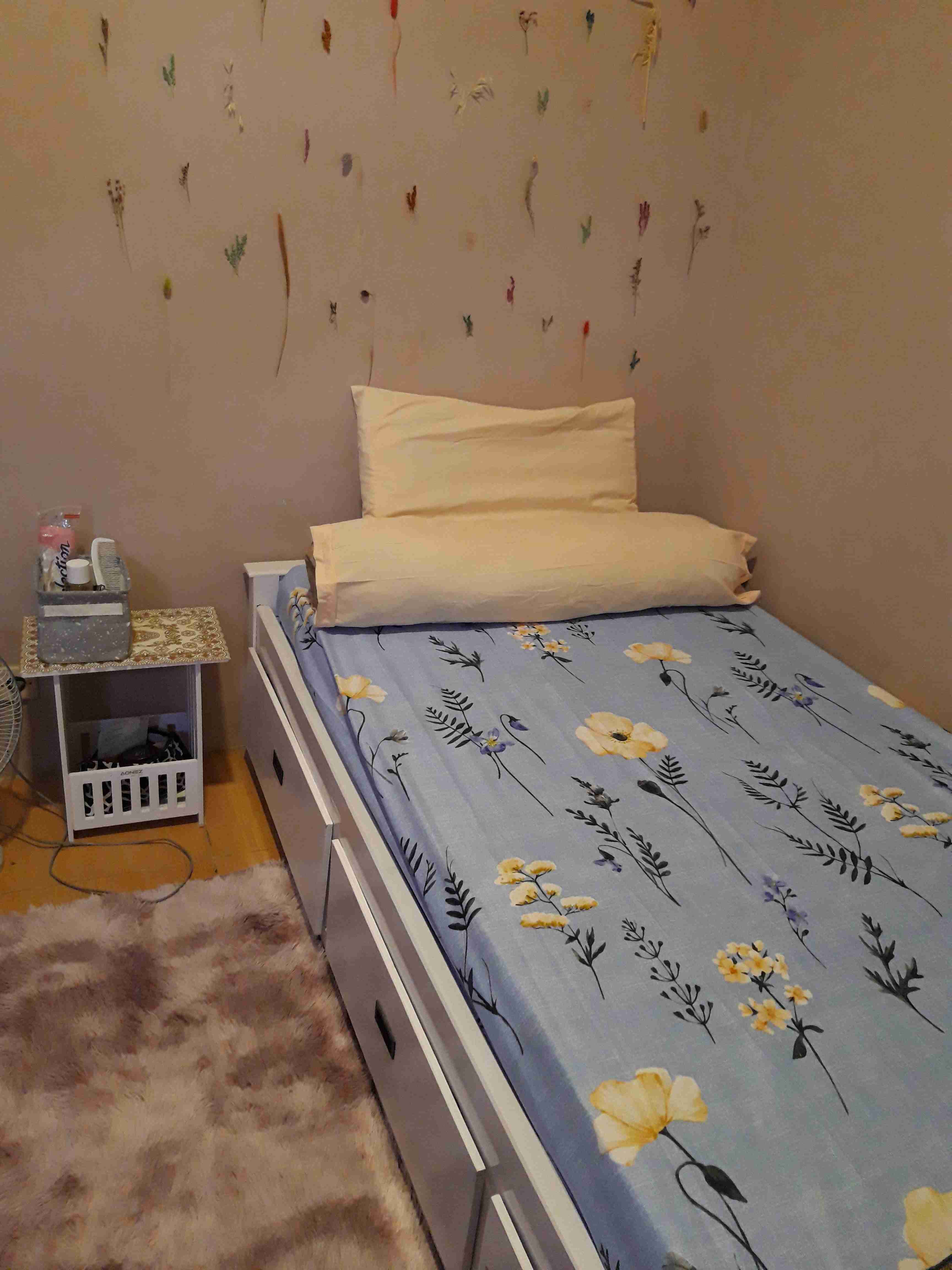 Sprei Extra Single Kintakun Motif Bunga 100x200 / 90x200 / 80x200