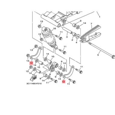 rod connecting conrod tapal vixion old lama ori ygp 3c1-f217f-00