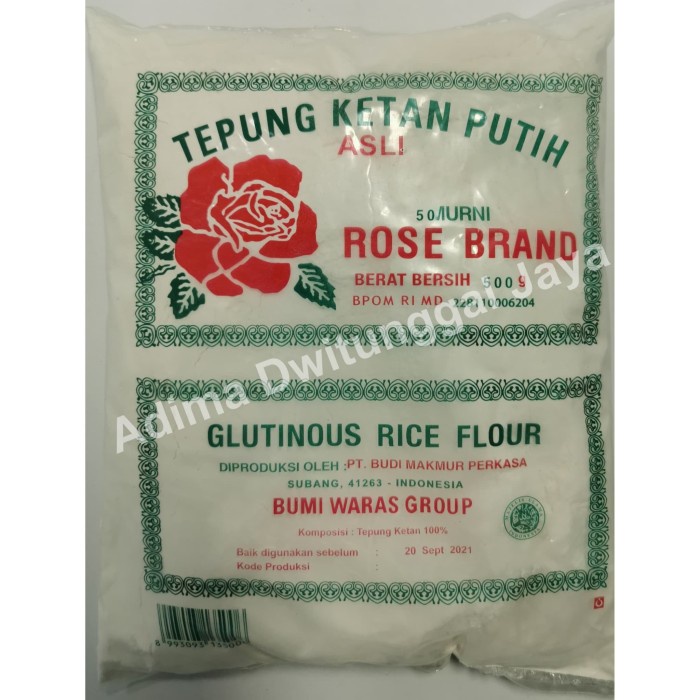 

Ketan-Beras-Tepung- Tepung Ketan Putih Rose Brand 500 Gr -Tepung-Beras-Ketan.