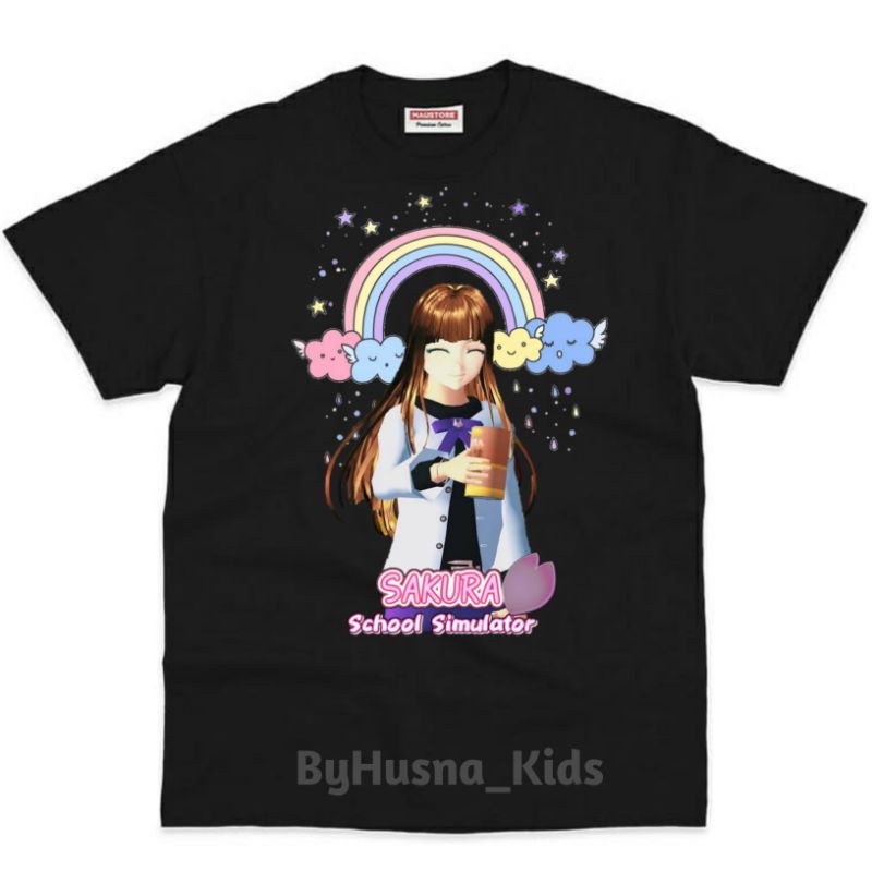 BAJU ANAK KAOS ANAK PEREMPUAN SAKURA SIMULATOR SAKURA SCHOOL SIMULATOR