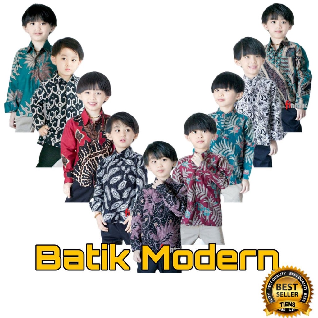 Kemeja Batik Anak - batik anak - baju batik anak laki laki umur 2-12 tahun hem batik anak panjang