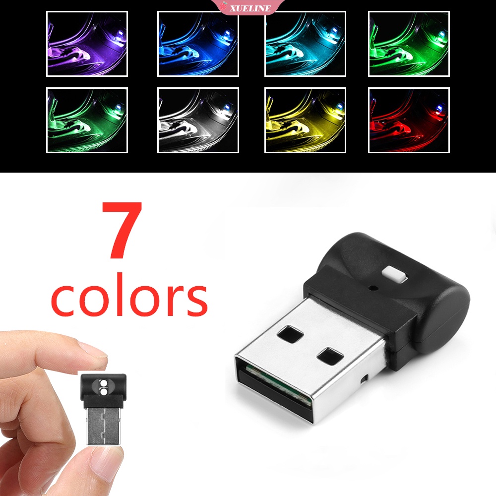 Lampu Led Mini Usb 7 Warna Untuk Interior Mobil