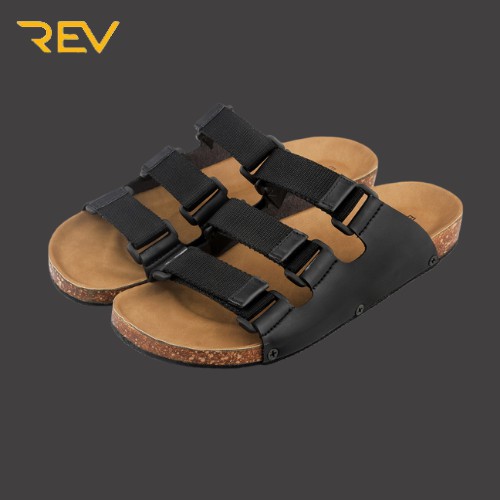 ☀ REV STORE ☀ Sandal Pria Big Size Webing Black Spade - Sandal Kasual Pria Original