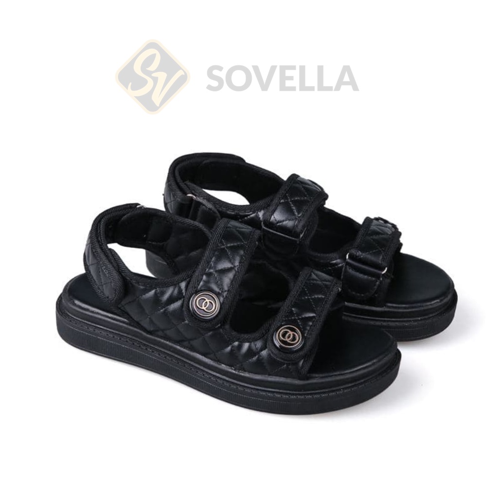 SOVELLA Seojin Sepatu Sandal Tali Sendal Wanita Import-2